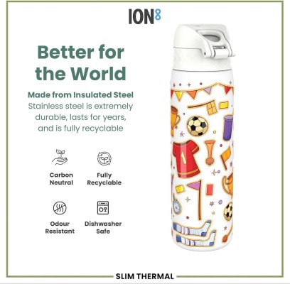 Ion8 Παιδικό Παγούρι Θερμός Ποδόσφαιρο Ανοξείδωτο 500ml I8TS500PIFOOT