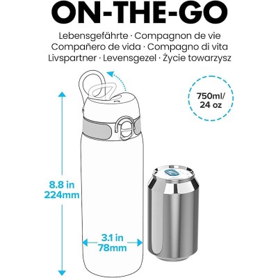 Ion8 Slimkids Παιδικό Παγούρι Πλαστικό Διάφανο 500ml I8RF500PKGAME