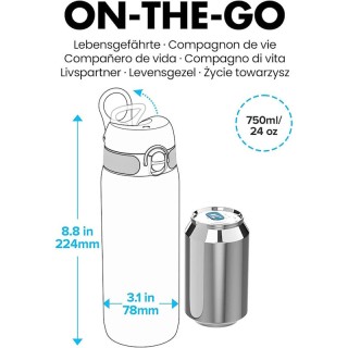 Ion8 Slimkids Παιδικό Παγούρι Πλαστικό Διάφανο 500ml I8RF500PKGAME