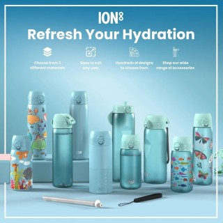 Ion8 Παιδικό Παγούρι Πλαστικό Γαλάζιο 350ml I8RF350PBROBOT