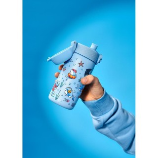 Ion8 Παιδικό Παγούρι Ανοξείδωτο Non Spill Γαλάζιο 400ml (Διάφορα Σχέδια/Χρώματα) I8SS400PBSHARK