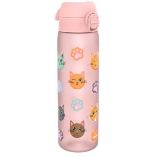 Ion8 Πλαστικό Παγούρι Slim Cats σε Ροζ χρώμα I8RF500PRCATS 600ml