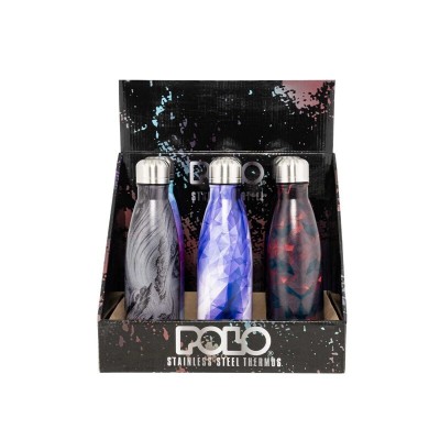Polo Μπουκάλι Θερμός Ανοξείδωτο 500ml Κοκκινο - Μαυρο 9-49-004-8337