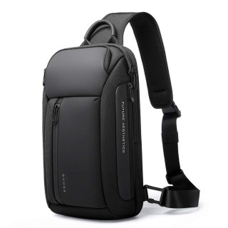 Bange Ανδρική Τσάντα Στήθους σε Μαύρο χρώμα 7566