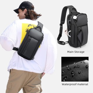 Bange Ανδρική Τσάντα Στήθους σε Μαύρο χρώμα 7566