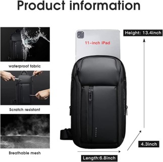 Bange Ανδρική Τσάντα Στήθους σε Μαύρο χρώμα 7566