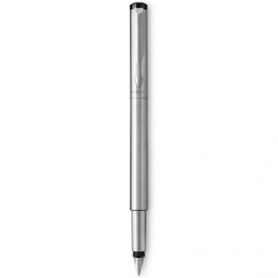 Parker Vector Πένα Γραφής Fine Γκρι από Ατσάλι με Μπλε Μελάνι 2-131671