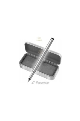 Parker Vector Πένα Γραφής Fine Γκρι από Ατσάλι με Μπλε Μελάνι 2-131671