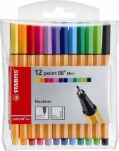 Stabilo Point 88 Mini Μαρκαδόροι Σχεδίου 0.4mm Πολύχρωμοι 12τμχ 688/12
