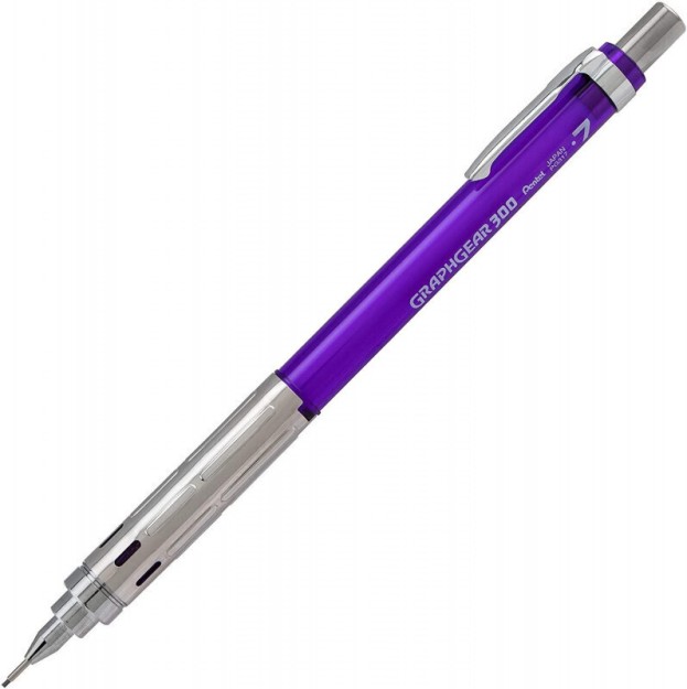 Pentel Graphgear300 Μηχανικό Μολύβι Σχεδίου 0.7mm 1τμχ Μωβ PG317-TV