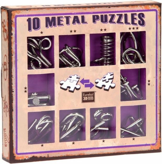 Eureka 10 Puzzles Γρίφος από Μέταλλο Purple για 8+ Ετών 473359
