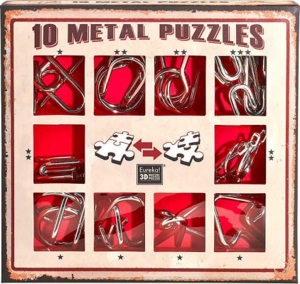 Eureka 10 Puzzles Γρίφος από Μέταλλο Red για 8+ Ετών 473358