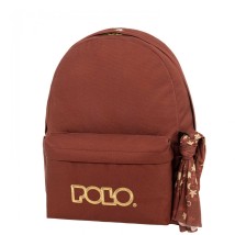 Polo Original Scarf Σχολική Τσάντα Πλάτης Μπορντώ/Χρυσό 9-01-135-3576