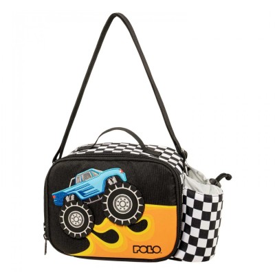 Polo Σχολική Ισοθερμική Θήκη Φαγητού 5.5lt Μαύρη 13 x 7 x 26cm 9-07-068-8351