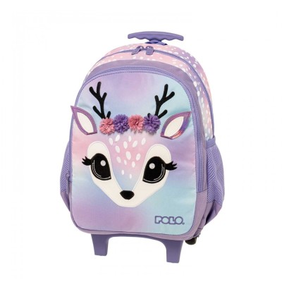 Polo Σακιδιο Σχολική Τσάντα Τρόλεϊ Νηπιαγωγείου Μωβ 9-07-076-8353 2025