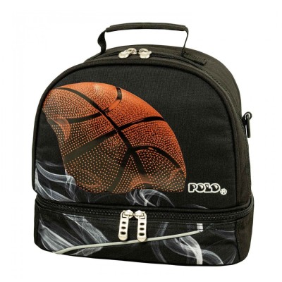 Polo Σχολική Ισοθερμική Θήκη Φαγητού 6lt Μαύρη 26 x 15 x 24cm 9-07-104-8380