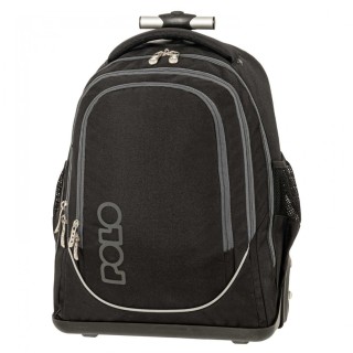 Polo Trolley Cart Σχολική Τσάντα Τρόλεϊ Μαύρη 9-01-074-2000