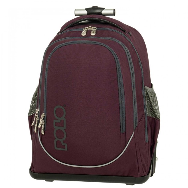 Polo Trolley Cart Σχολική Τσάντα Τρόλεϊ Μπορντό 9-01-074-4800