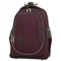 Polo Trolley Cart Σχολική Τσάντα Τρόλεϊ Μπορντό 9-01-074-4800