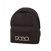 Polo Mini Σχολική Τσάντα Πλάτης Νηπιαγωγείου Μαύρη 9-01-067-2000