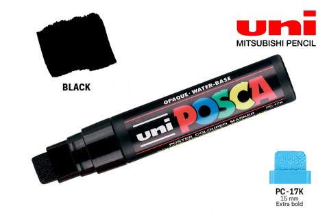 Posca PC-17K Ανεξίτηλος Μαρκαδόρος 15mm Μαύρος PC-17K/24