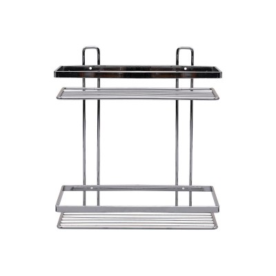 ESTIA ΕΤΑΖΕΡΑ ELEGANT ΜΕΤΑΛΛΙΚΗ ΙΣΙΑ 2 ΘΕΣΕΩΝ 27x25x12.5cm ΧΡΩΜΙΟΥ