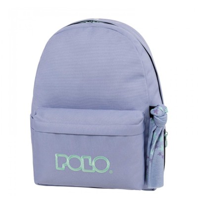 Polo Original Scarf Σχολική Τσάντα Πλάτης Γυμνασίου-Λυκείου Λιλά-Τιρκουάζ 9-01-135-4959