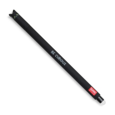 Legami Milano Black Cat Στυλό Gel 0.7mm Μαύρο με Μαύρο Μελάνι Erasable EP0005