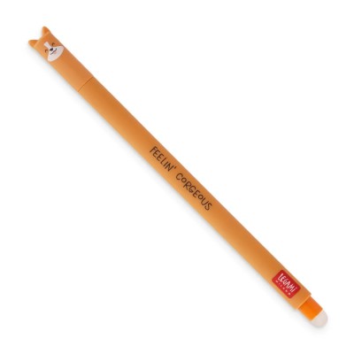 Legami Milano Corgi Στυλό Gel 0.7mm Πορτοκαλί με Μαύρο Μελάνι Erasable EP0020