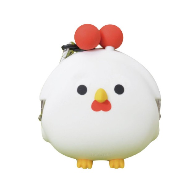 Κοτούλα Παιδικό Πορτοφόλι Κερμάτων με Clasp & Μπρελόκ για Κορίτσι Λευκό 20107