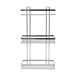 ESTIA ΕΤΑΖΕΡΑ ELEGANT ΜΕΤΑΛΛΙΚΗ ΙΣΙΑ 3 ΘΕΣΕΩΝ 46x25x12.5cm ΧΡΩΜΙΟΥ