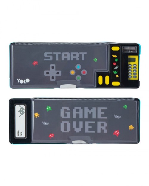 Yolo Retro Κασετίνα Βαρελάκι με 1 Θήκη Μαύρη 10135