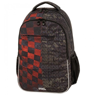 Polo Trophy Σχολική Τσάντα Πλάτης Δημοτικού Μαύρη 22lt 9-01-060-8362