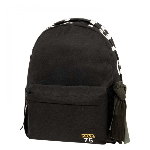 Polo Original Scarf Σχολική Τσάντα Πλάτης Γυμνασίου-Λυκείου Μαύρη 9-01-075-2000