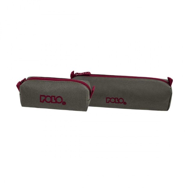 Polo Original Wallet Κασετίνα Βαρελάκι με 1 Θήκη Χακί/Μπορντώ 9-37-006-6533