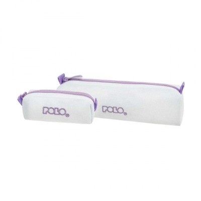 Polo Original Wallet Κασετίνα Βαρελάκι με 1 Θήκη Λευκό/Λιλά 9-37-006-2545