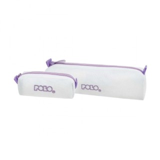 Polo Original Wallet Κασετίνα Βαρελάκι με 1 Θήκη Λευκό/Λιλά 9-37-006-2545