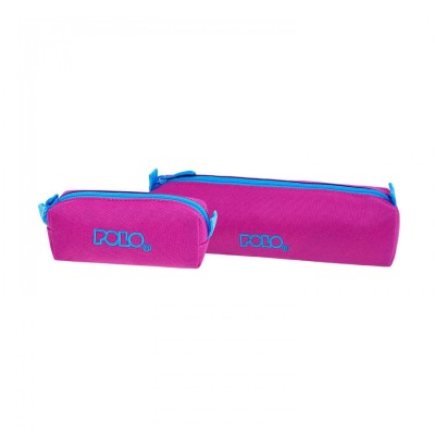 Polo Original Wallet Κασετίνα Βαρελάκι με 1 Θήκη Φούξια/Γαλάζιο 9-37-006-4456