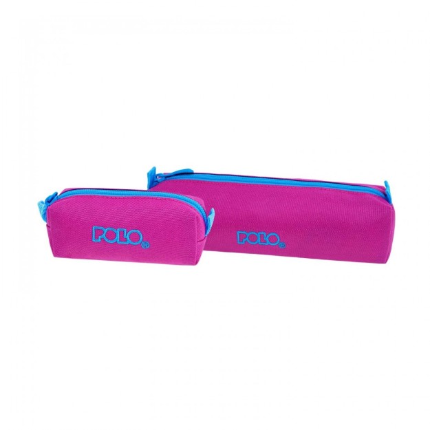 Polo Original Wallet Κασετίνα Βαρελάκι με 1 Θήκη Φούξια/Γαλάζιο 9-37-006-4456