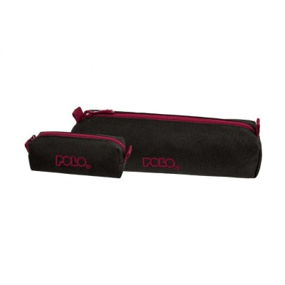 Polo Original Wallet Κασετίνα Βαρελάκι με 1 Θήκη Μαύρο/Κόκκινο 9-37-006-2033