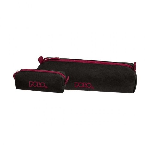 Polo Original Wallet Κασετίνα Βαρελάκι με 1 Θήκη Μαύρο/Κόκκινο 9-37-006-2033
