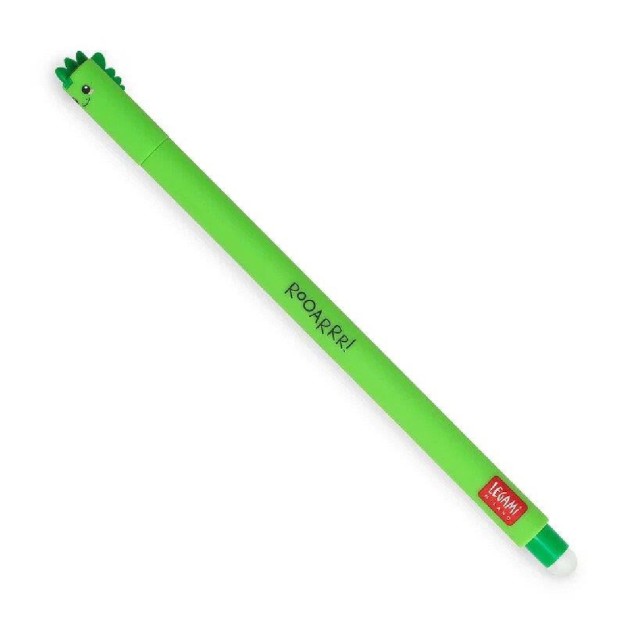 Legami Milano Dinosaur Στυλό Gel 0.7mm Πράσινο με Πράσινο Μελάνι Erasable EP0007
