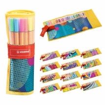 Stabilo Rollerset Μαρκαδόροι Σχεδίου Πολύχρωμοι 25τμχ 8825/07