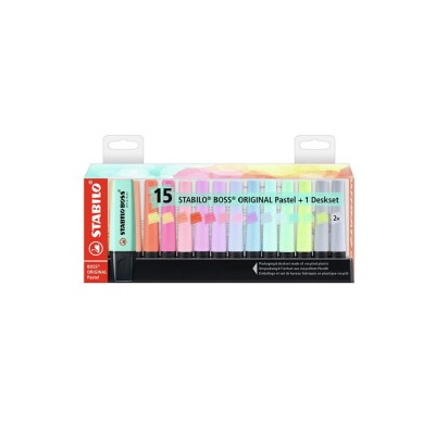 Stabilo Boss Deskset Μαρκαδόροι Υπογράμμισης Πολύχρωμοι 15τμχ 7015/02