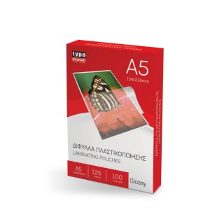Typotrust Δίφυλλα Πλαστικοποίησης Α5 100 Τμχ. 125 Mic. LP05125