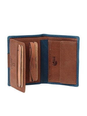 Lavor Δερμάτινο Ανδρικό Πορτοφόλι Καρτών με RFID Μπλε 1-6066