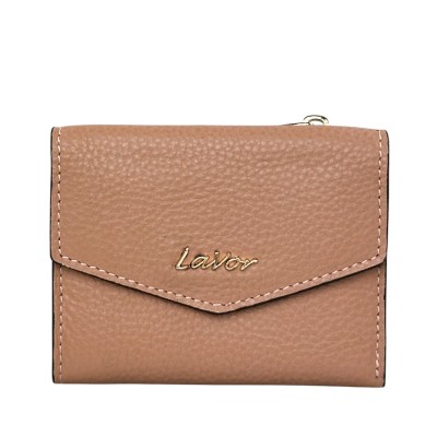Lavor Μικρό Δερμάτινο Γυναικείο Πορτοφόλι με RFID Nude 1-6082