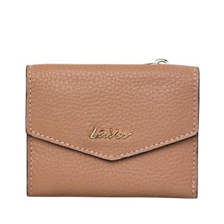 Lavor Μικρό Δερμάτινο Γυναικείο Πορτοφόλι με RFID Nude 1-6082