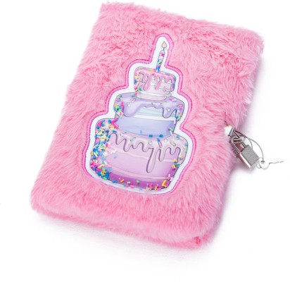 Yolo Σημειωματάριο A5 Ριγέ με Λουκέτο Birthday Cake 10704