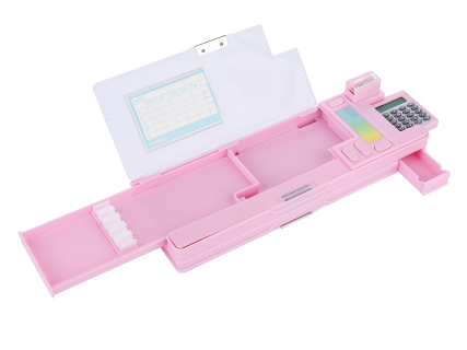 Yolo Rainbow Κασετίνα Βαρελάκι με 1 Θήκη Ροζ 10119